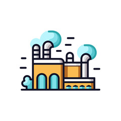 Bank building vector icon illustration
