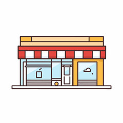 Shop building vector icon illustration