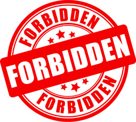 Red forbidden vector sign