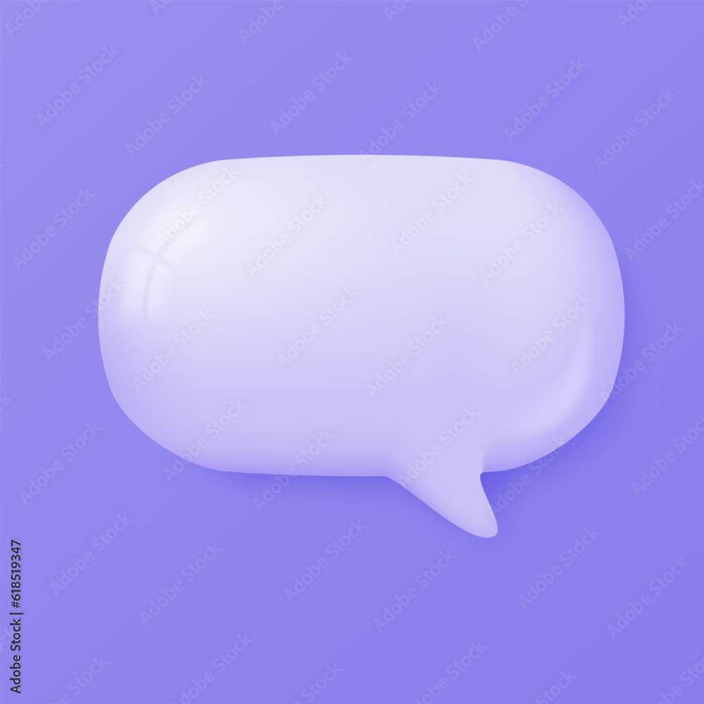 Poster 3d speech bubbles. conversation to comment. empty text frame