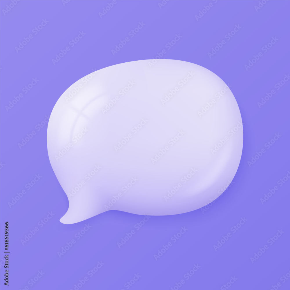 Poster 3d speech bubbles. conversation to comment. empty text frame