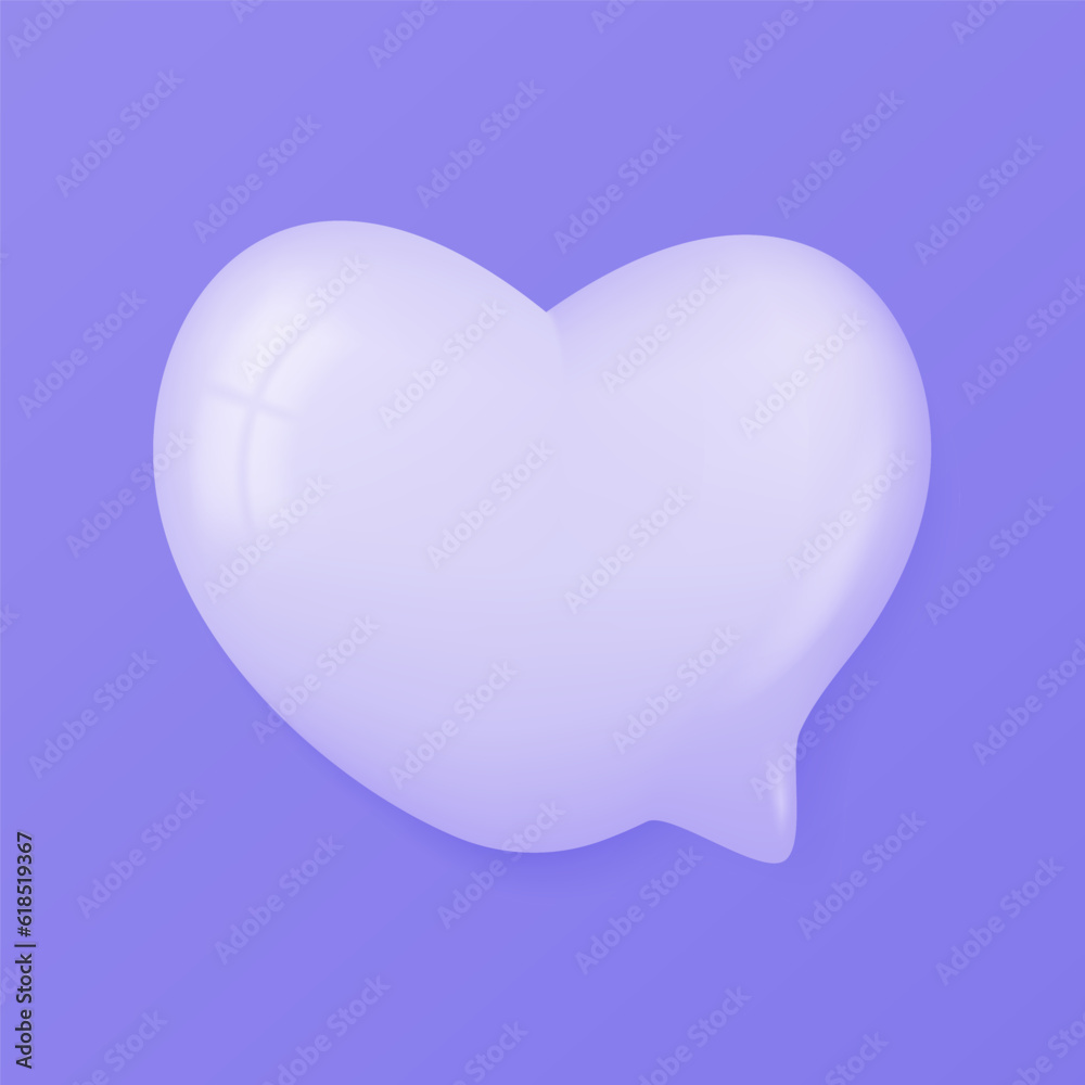 Poster 3d speech bubbles. conversation to comment. empty text frame
