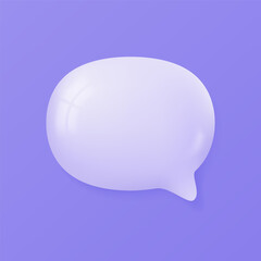 3d speech bubbles. Conversation to comment. empty text frame
