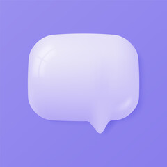 3d speech bubbles. Conversation to comment. empty text frame