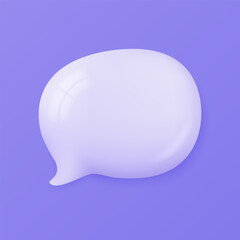 3d speech bubbles. Conversation to comment. empty text frame