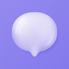 3d speech bubbles. Conversation to comment. empty text frame