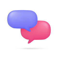 3d speech bubbles social media chat message box dialogue sign