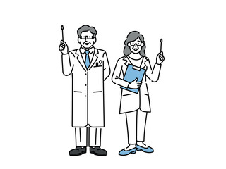 A doctor standing up front and explaining