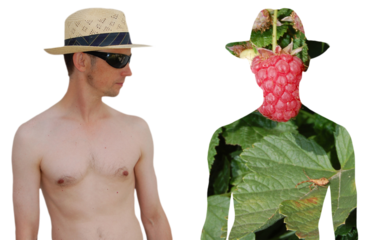 Man and Man with crimson face.