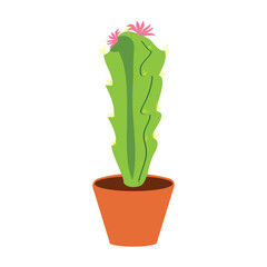 Cactus vector, clip art, and symbol. Flat design of plant  concept and simple design