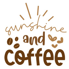 Coffee Hand drawn motivation lettering phrase in modern calligraphy style. Inspiration slogan for print and poster design. Vector illustration. . Vector illustration