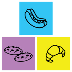 Food vector, clip art, and symbol. Flat design of  food concept and simple design