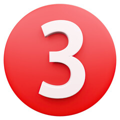 3d number 3