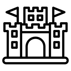 castle outline icon icon