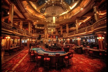 Fototapeta na wymiar Luxury and elegant casino, generative AI
