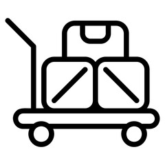 trolley outline icon icon