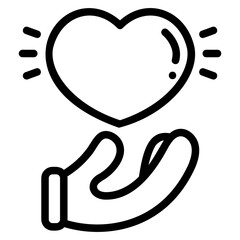 charity outline icon icon