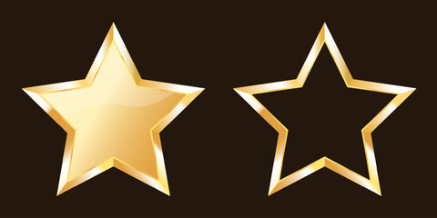 Fototapeta premium gold star award