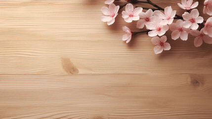 Obraz na płótnie Canvas cherry blossom on wooden background