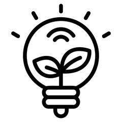 green energy outline icon icon