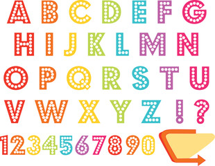 Lightbox letters, Alphabet, Rainbow