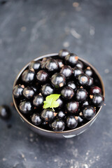 black currants in a bowl