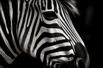 Obraz na płótnie Canvas Zebra short hair texture. Generative ai