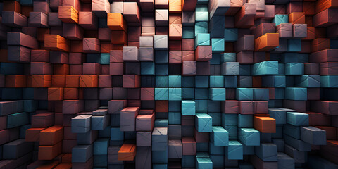 Colorful Cubic Background Pattern