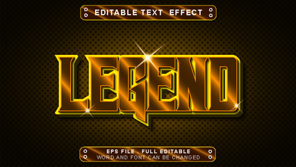 Legend text effect template with 3d style use for logo and business brand