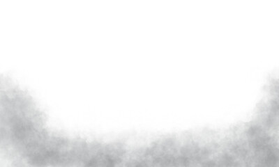 Realistic white cloud or smoke. White fog or smoke on transparent background. PNG image