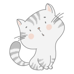 Cute cat illustration in various poses