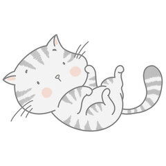 Cute cat illustration in various poses