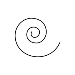 Spiral linear icon. Curved line. Black swirl. Waved stroke. Simple geometric figure. Abstract shape. Thin line illustration. Contour symbol. Vector isolated outline drawing. Editable stroke