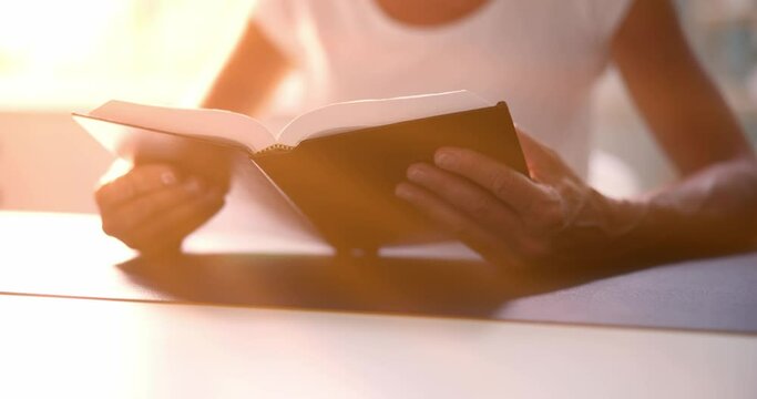 Prayer Woman Studying Bible Book