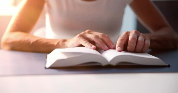 Prayer Woman Studying Bible Book