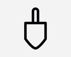 Obraz premium Dreidel Icon. Jewish Judaism Religion Hebrew Religious Hanukkah Traditional Dice Toy Spin. Black White Graphic Clipart Artwork Symbol Sign Vector EPS