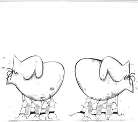 Men Carrying Boxing giant Gloves