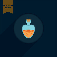 Isolated colored retro videogame potion icon Vector