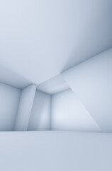 Obraz premium 3D Rendering of Minimal Empty Vertical Interior