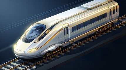 high speed electric train render 3d ai gen