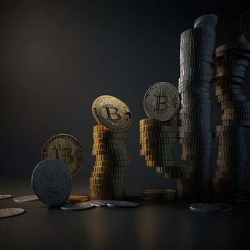 Bitcoin Growth: A Photorealistic Stacking of Intricate Details in Octa-Rendered Unreal Engine by Weta Digital and Wêtà. 