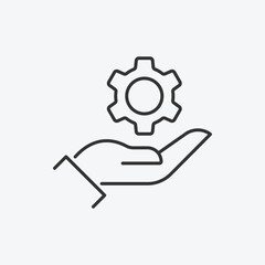 Innovation vector icon. Management line icon. Business Management outline icon. Vector icon related to business process, team work and human resource management. 