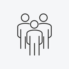 Teamwork vector icon. Management line icon. Business Management outline icon. Vector icon related to business process, team work and human resource management. 