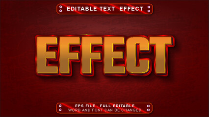 Effect text effect template with 3d style use for logo and business brand