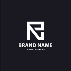 modern initials RN, NR, PN, NP monogram logo design