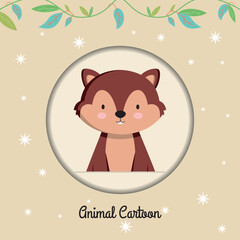 Isolated cute squirrel character avatar Vector