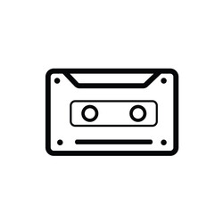 Cassette tape vector icon black music