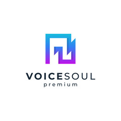 audio or podcast logo design template