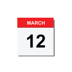 calender icon, 12 march icon with white background
