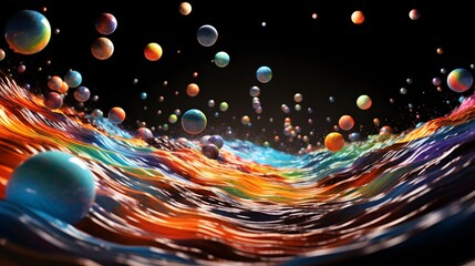 Abstract Flowing Water Multi Coloured Nature Motion